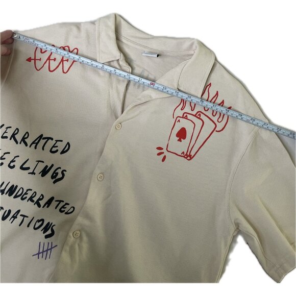 ZARA MAN - GRAPHIC DESIGN PRINTED SHIRT Polo S - Picture 5 of 6